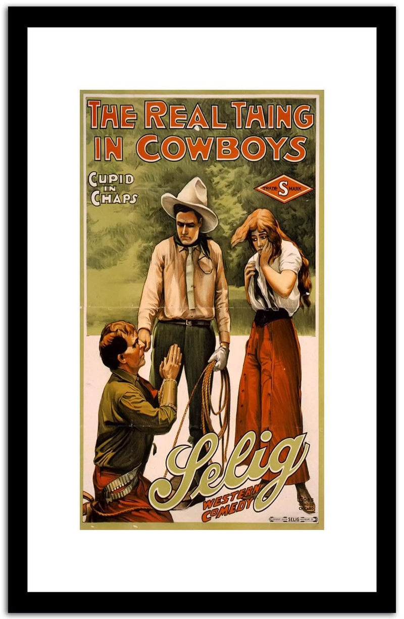 The Real Thing in Cowboys Vintage Movie Poster Fine Art Print
