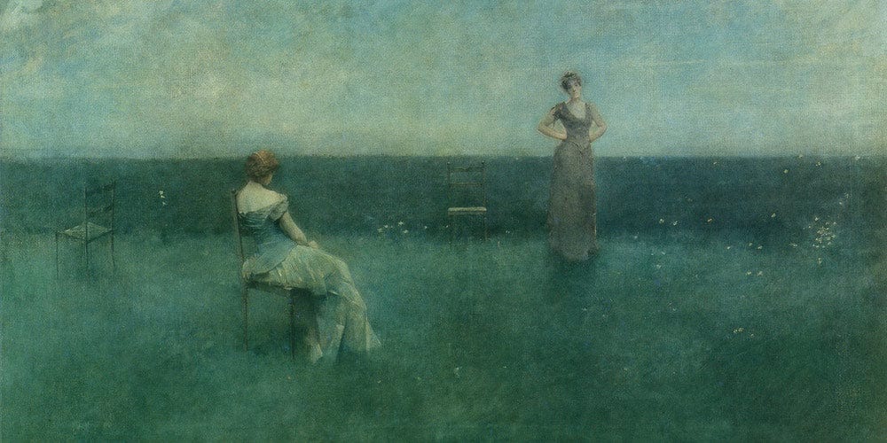 The Recitation 1891 By Thomas Wilmer Dewing Fine Art Print