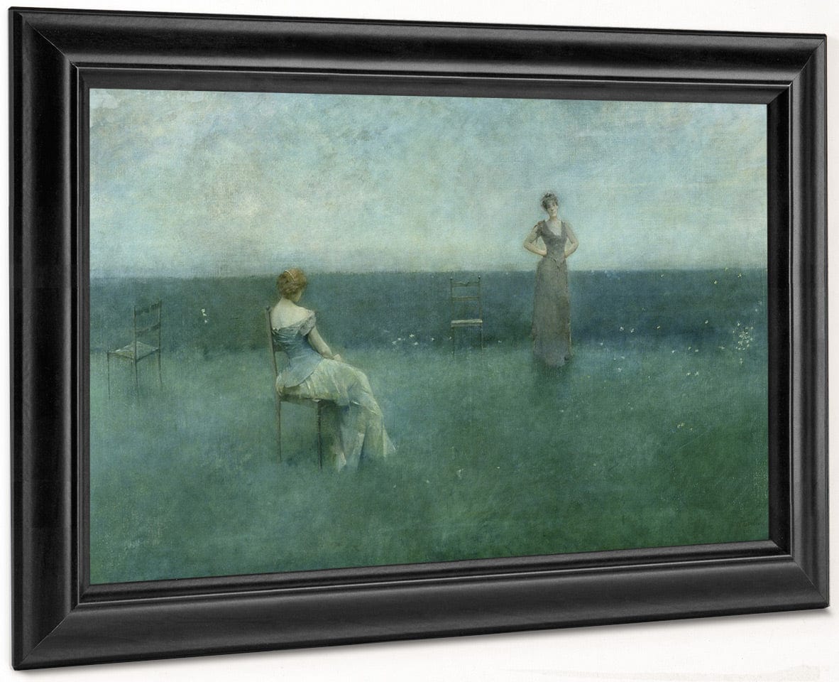The Recitation By Thomas Wilmer Dewing Fine Art Print