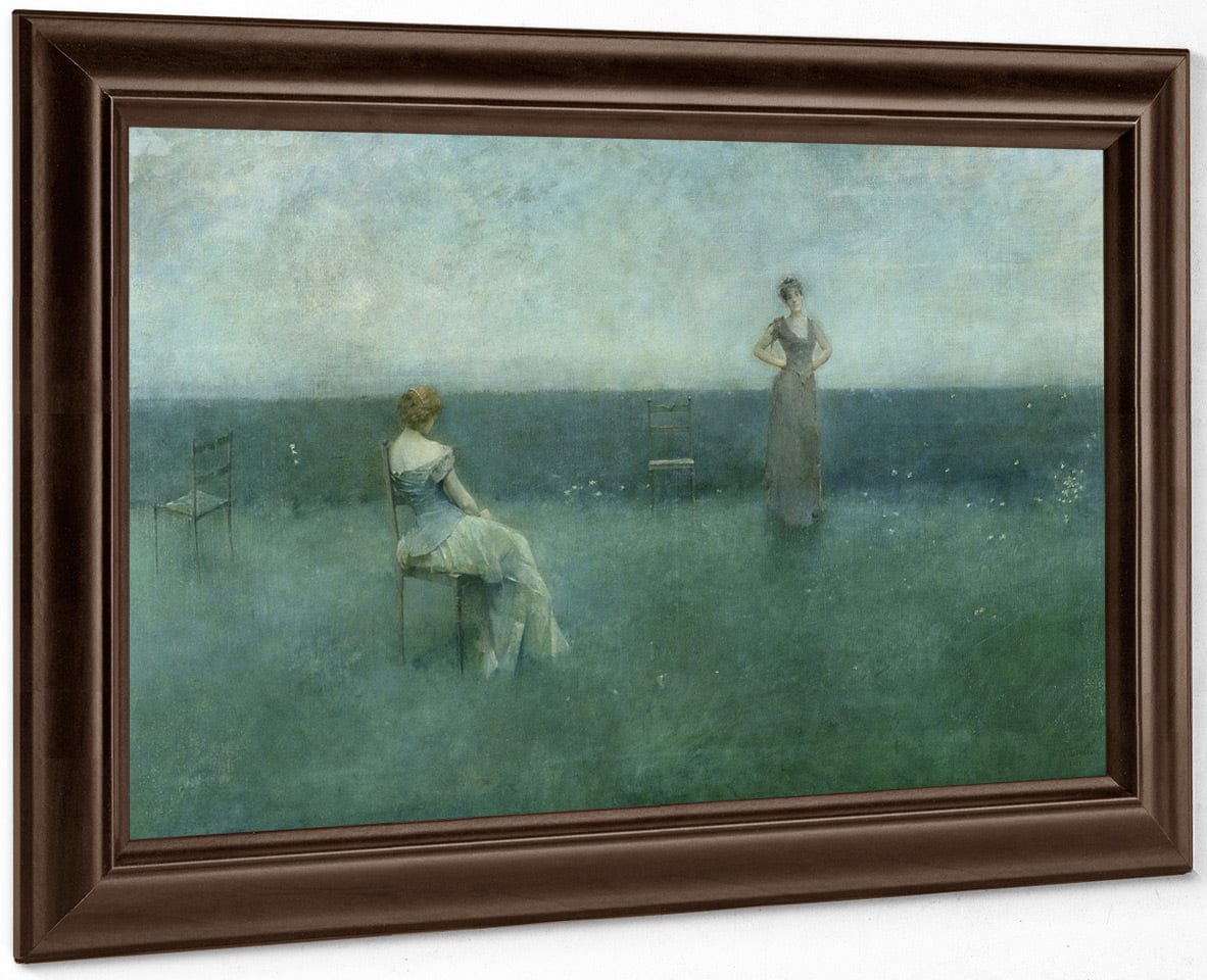 The Recitation By Thomas Wilmer Dewing Fine Art Print