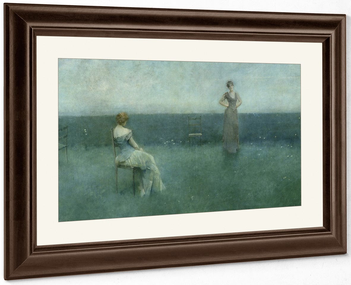 The Recitation By Thomas Wilmer Dewing Fine Art Print