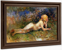 The Reclining Shepherdess 1891 Oil On Canvas Private Collection By Berthe Morisot Fine Art Print