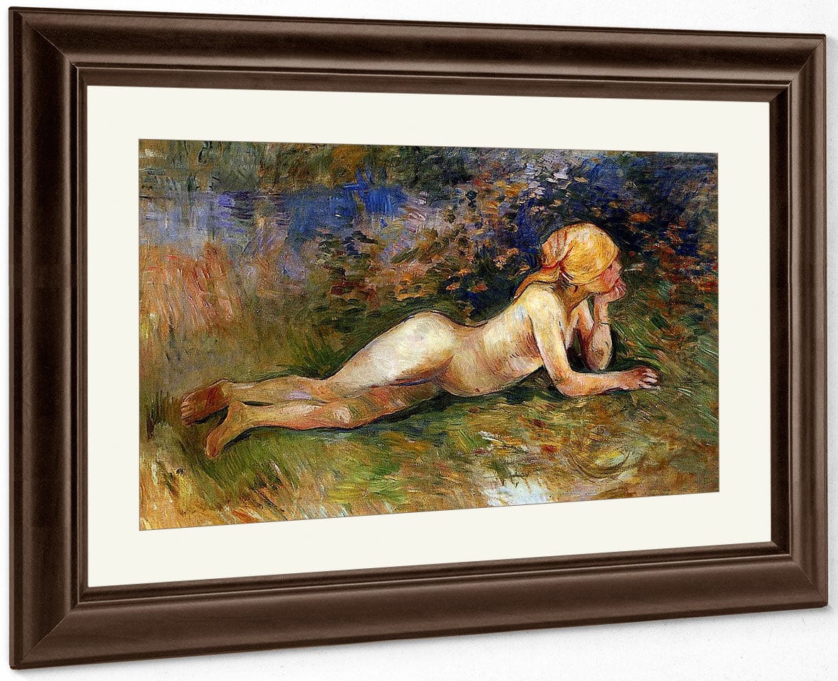 The Reclining Shepherdess 1891 Oil On Canvas Private Collection By Berthe Morisot Fine Art Print