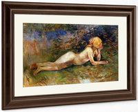 The Reclining Shepherdess 1891 Oil On Canvas Private Collection By Berthe Morisot Fine Art Print