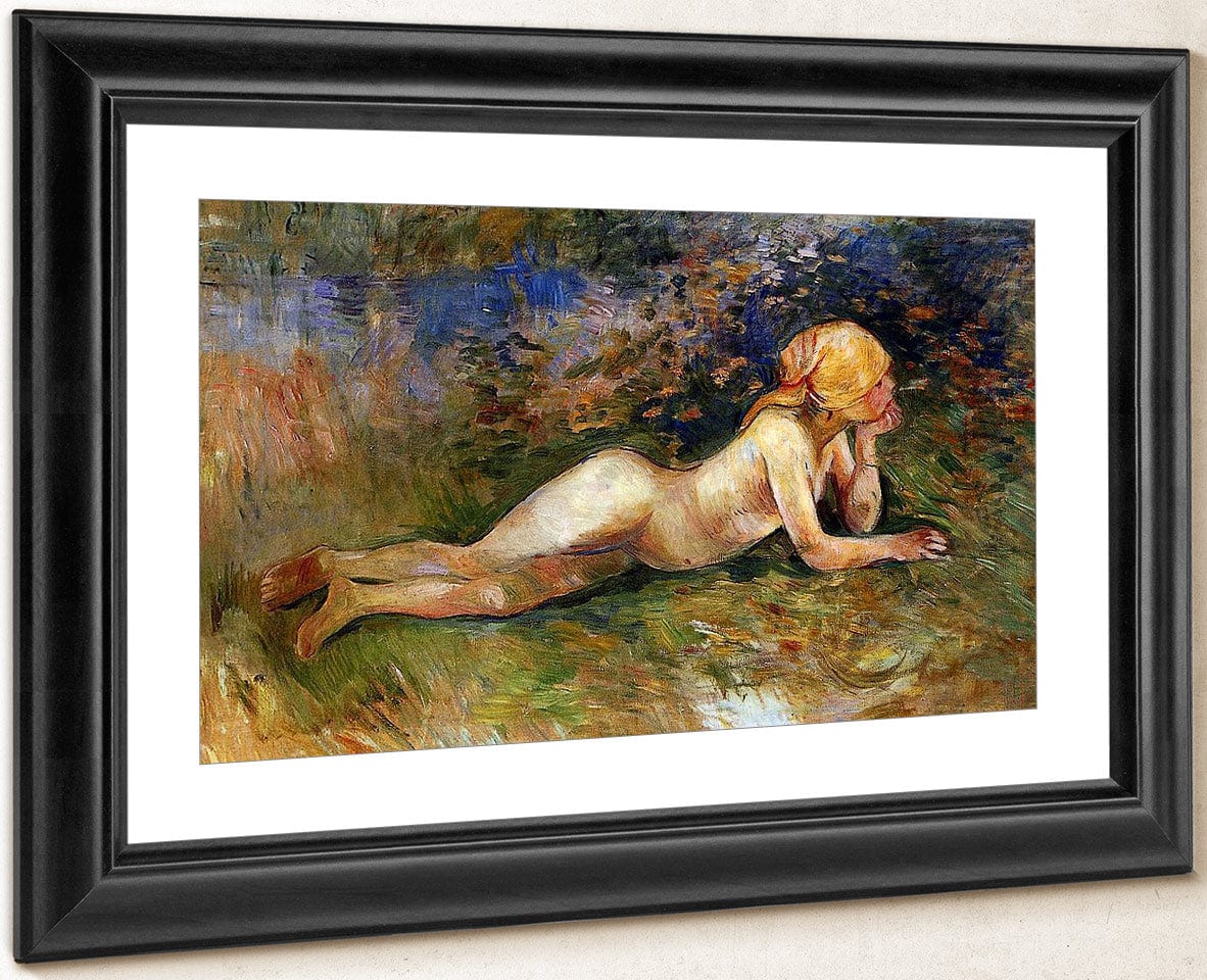 The Reclining Shepherdess 1891 Oil On Canvas Private Collection By Berthe Morisot Fine Art Print