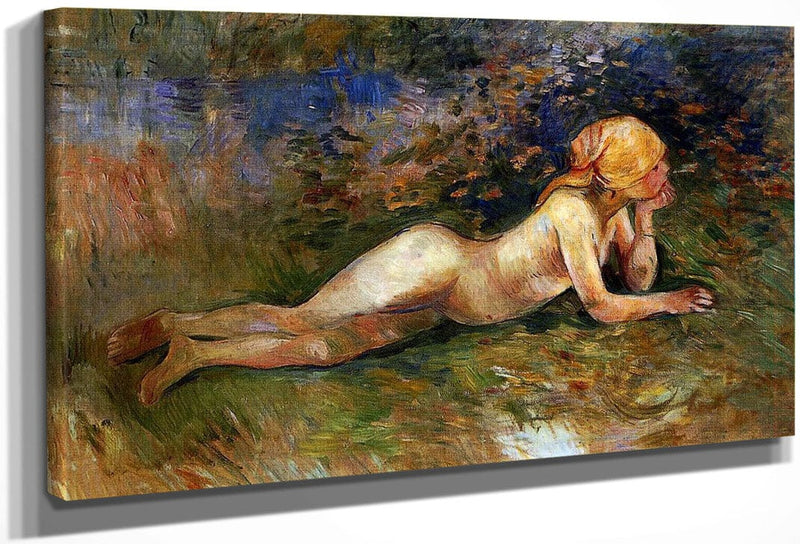 The Reclining Shepherdess 1891 Oil On Canvas Private Collection By Berthe Morisot Fine Art Print