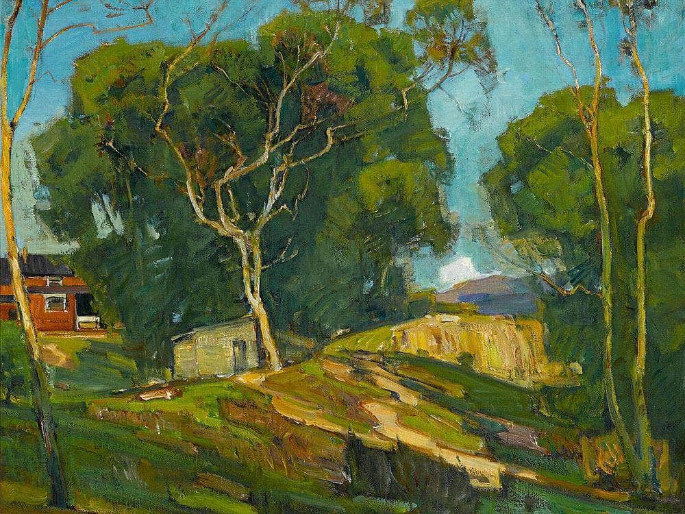 The Red Barn By William Wendt Fine Art Print