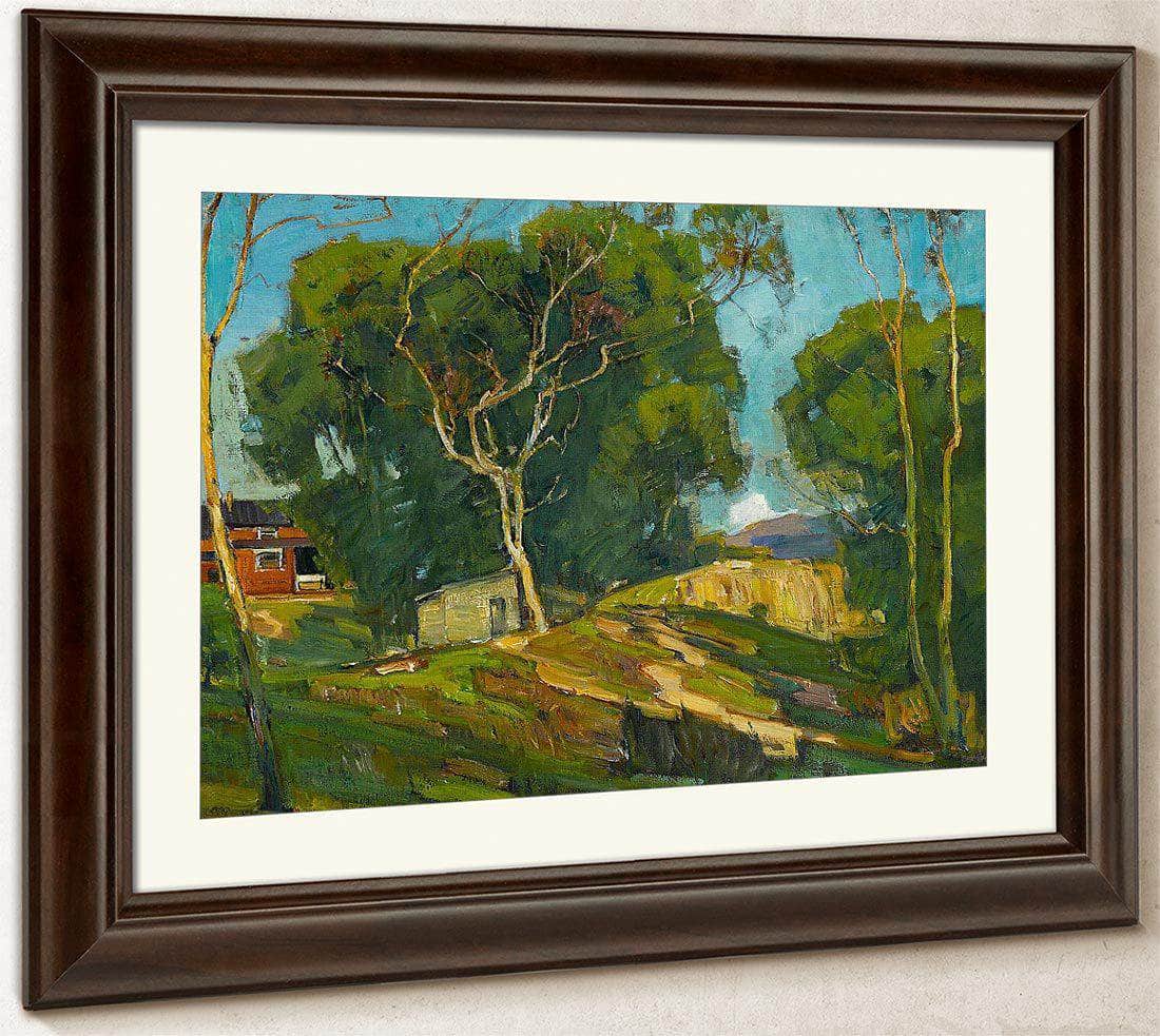 The Red Barn By William Wendt Fine Art Print