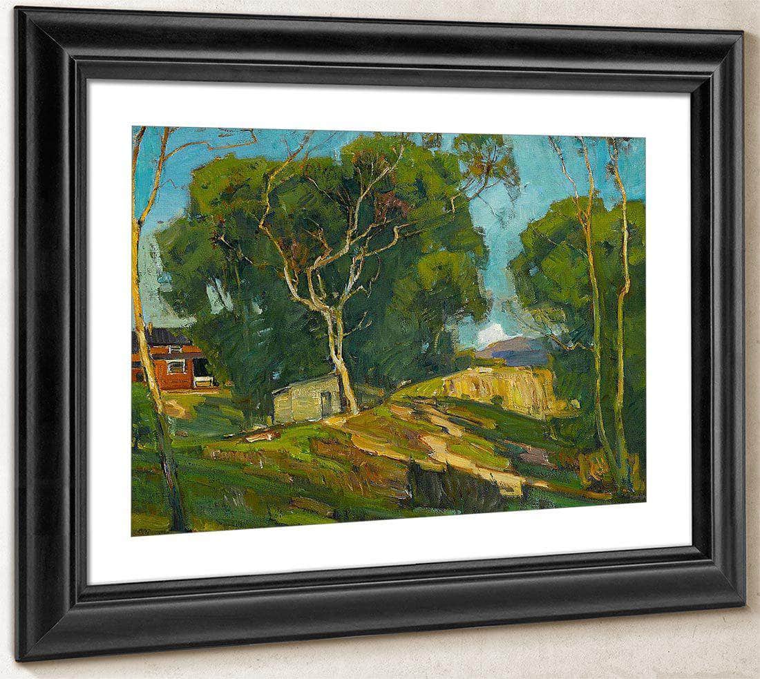 The Red Barn By William Wendt Fine Art Print