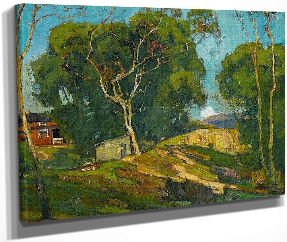 The Red Barn By William Wendt Fine Art Print