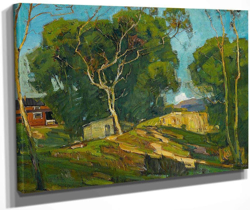 The Red Barn By William Wendt Fine Art Print