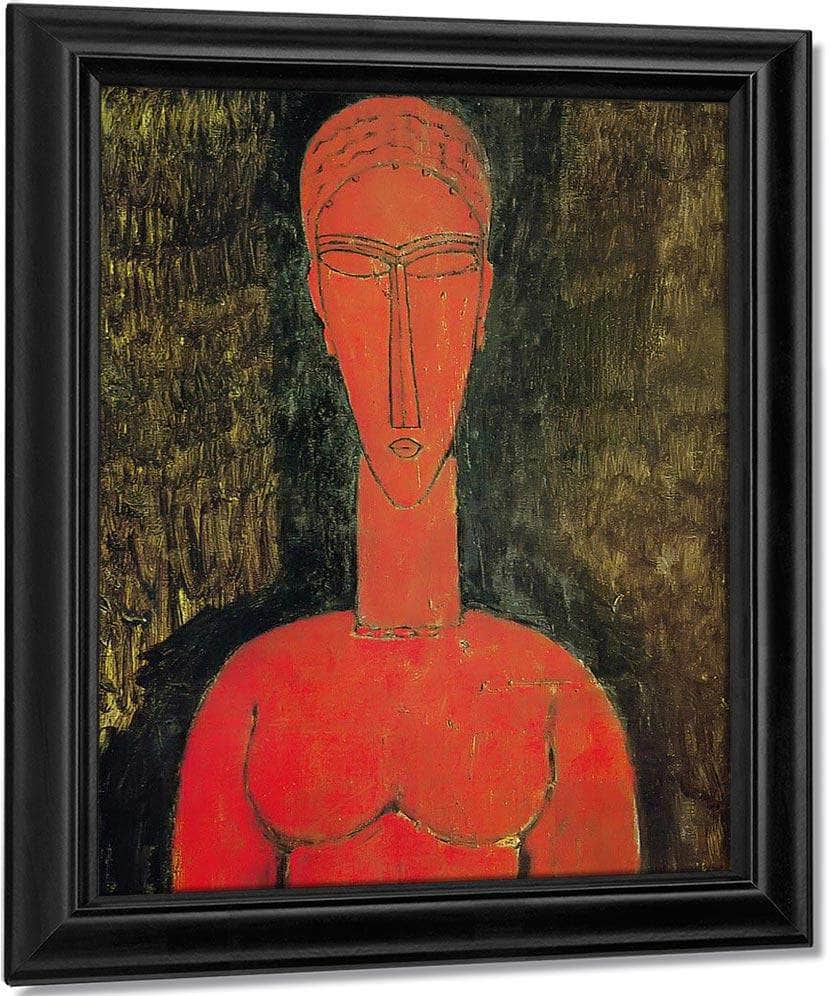 The Red Bust 1913 By Amedeo Modigliani Fine Art Print