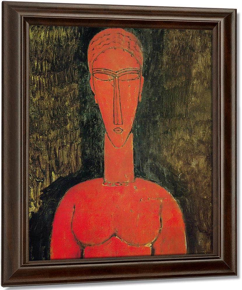 The Red Bust 1913 By Amedeo Modigliani Fine Art Print