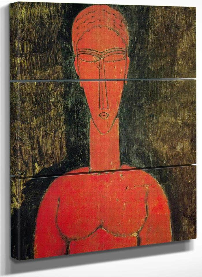 The Red Bust 1913 By Amedeo Modigliani Fine Art Print