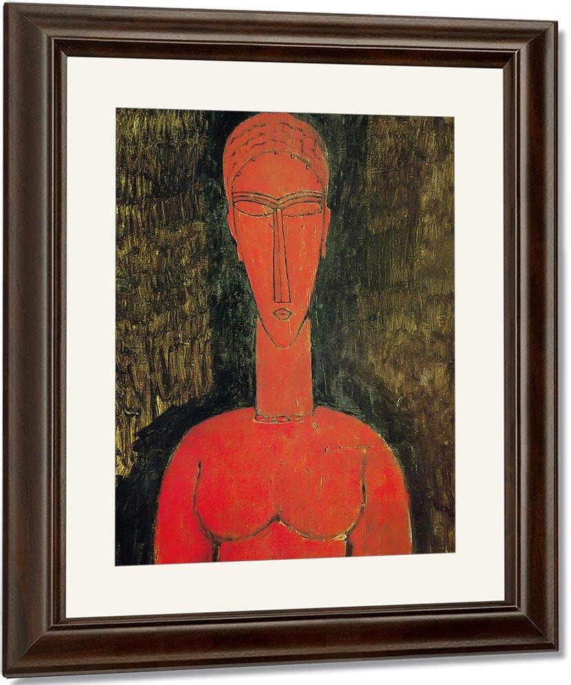 The Red Bust 1913 By Amedeo Modigliani Fine Art Print