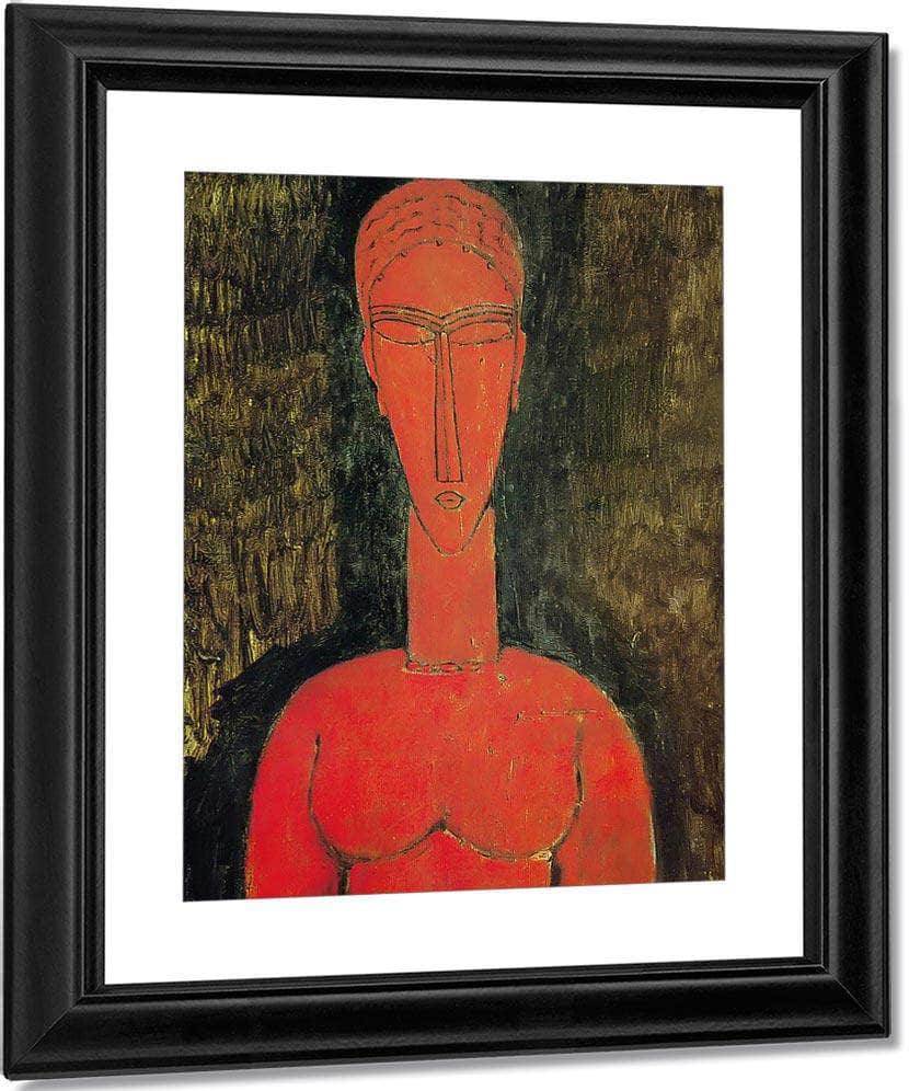 The Red Bust 1913 By Amedeo Modigliani Fine Art Print