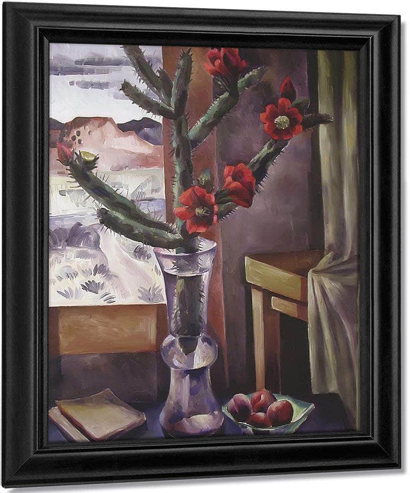 The Red Cactus By Bjo Nordfeldt Fine Art Print