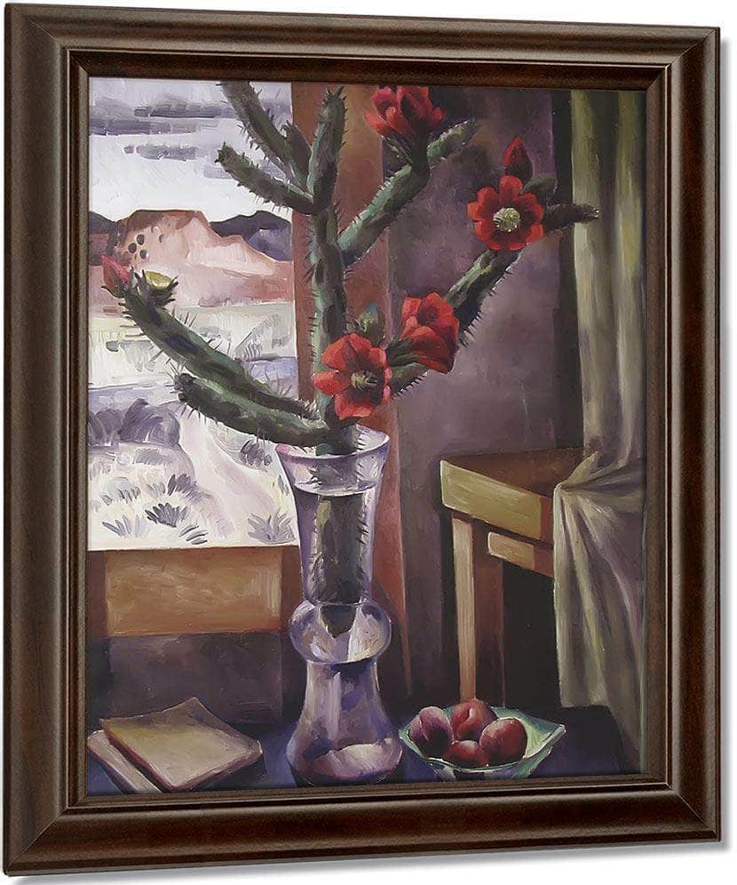 The Red Cactus By Bjo Nordfeldt Fine Art Print