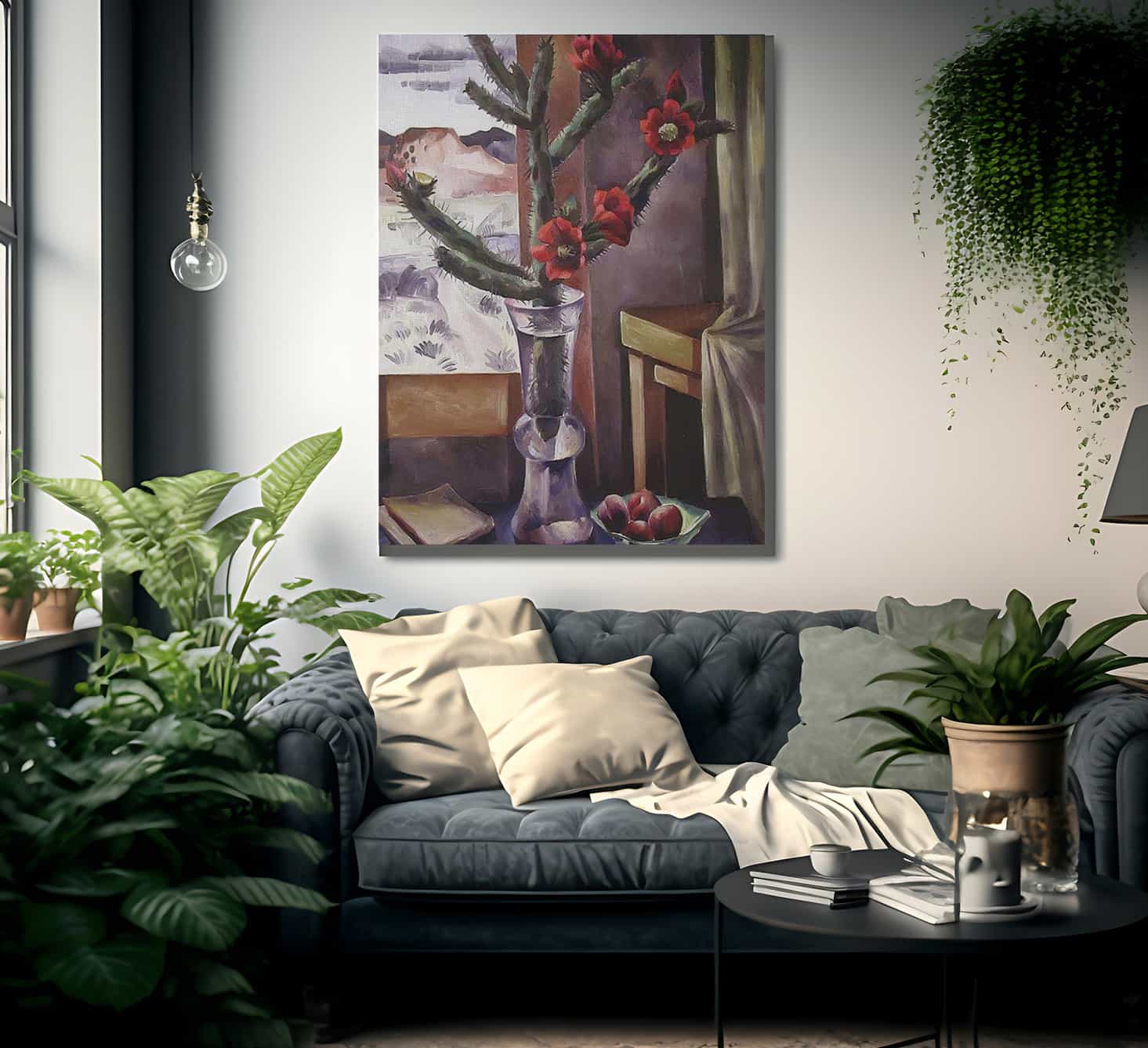 The Red Cactus By Bjo Nordfeldt Fine Art Print