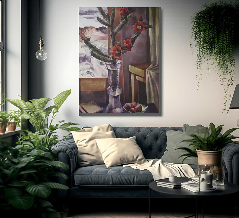 The Red Cactus By Bjo Nordfeldt Fine Art Print