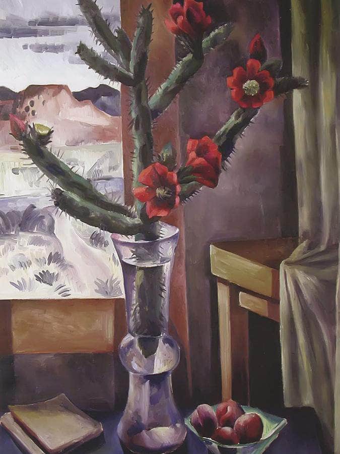 The Red Cactus By Bjo Nordfeldt Fine Art Print