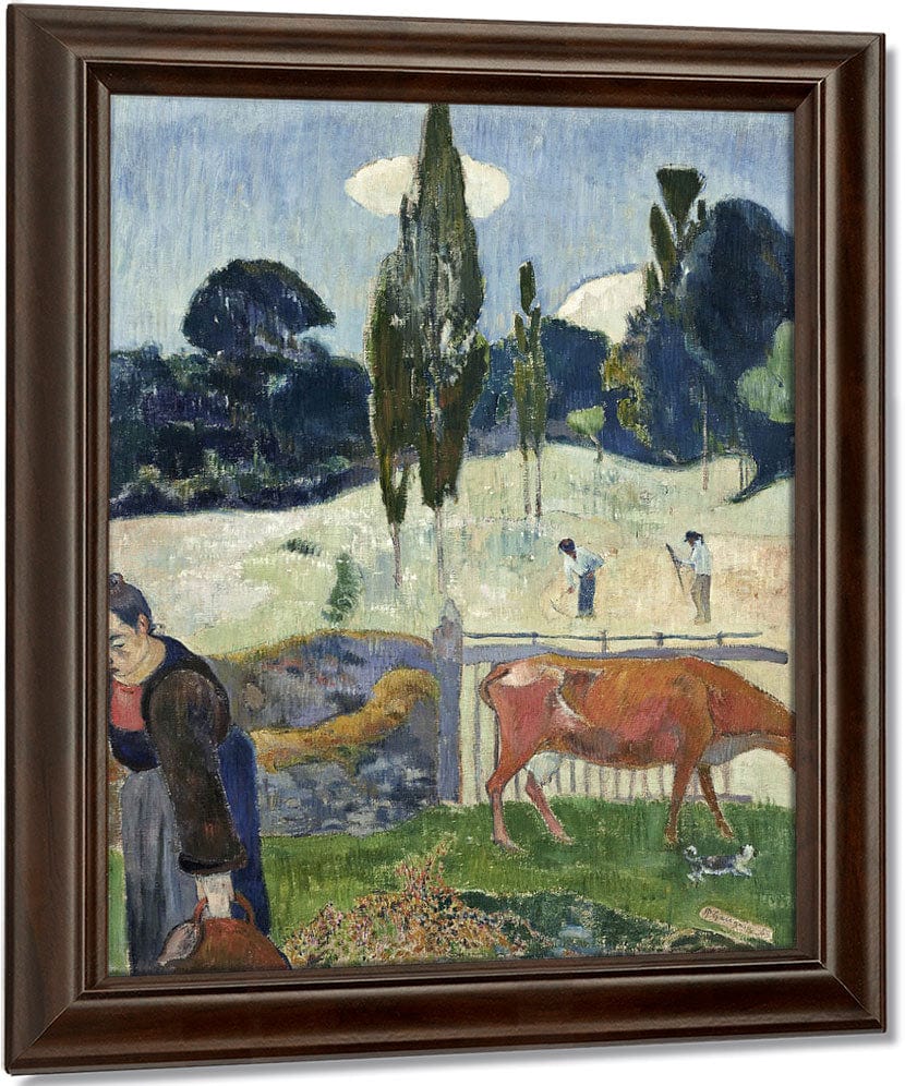 The Red Cow By Eugene Henri Paul Gauguin Fine Art Print