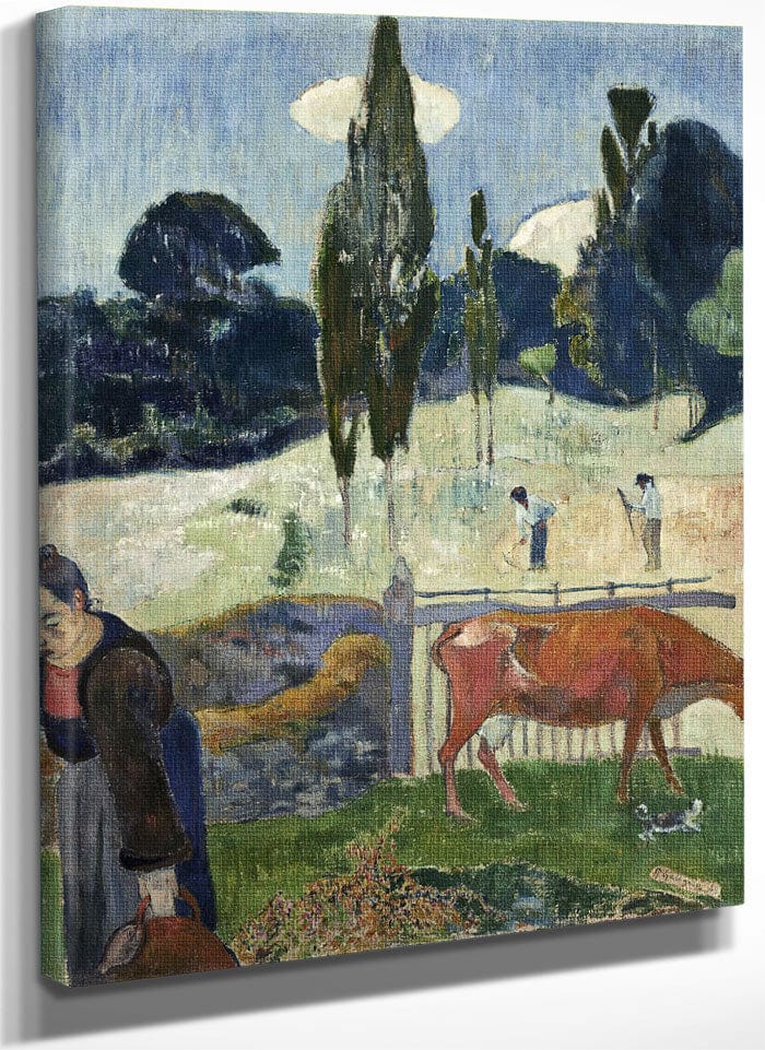 The Red Cow By Eugene Henri Paul Gauguin Fine Art Print