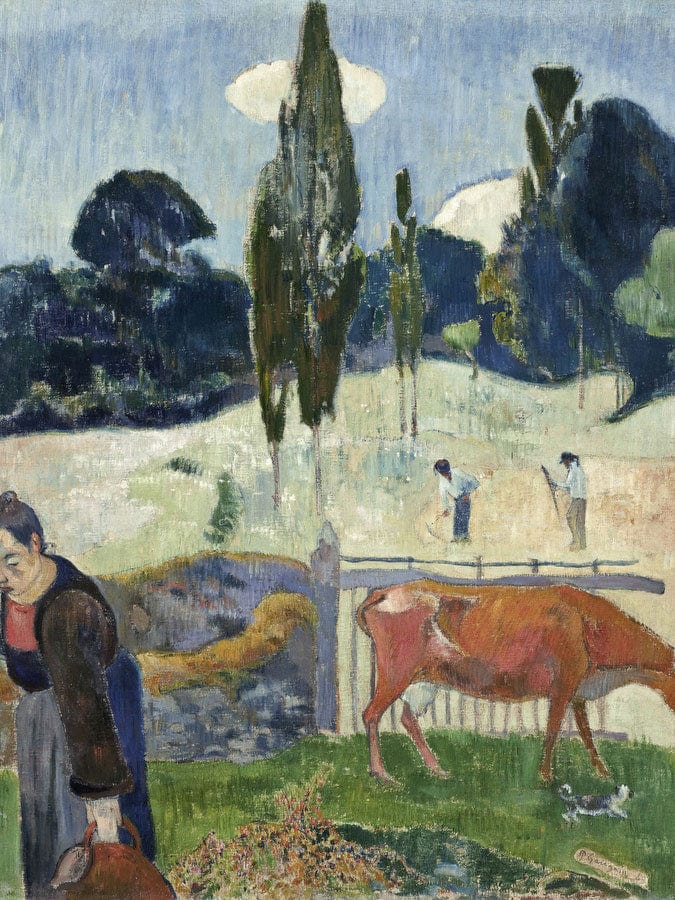 The Red Cow By Eugene Henri Paul Gauguin Fine Art Print