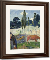 The Red Cow By Eugene Henri Paul Gauguin Fine Art Print