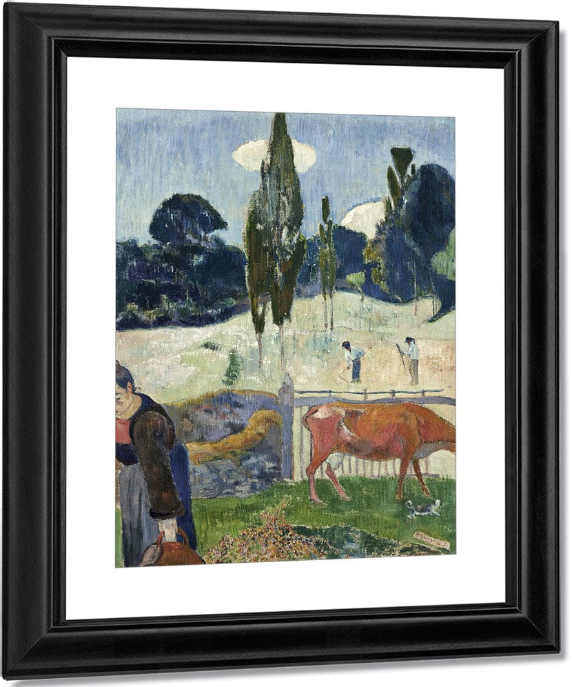 The Red Cow By Eugene Henri Paul Gauguin Fine Art Print