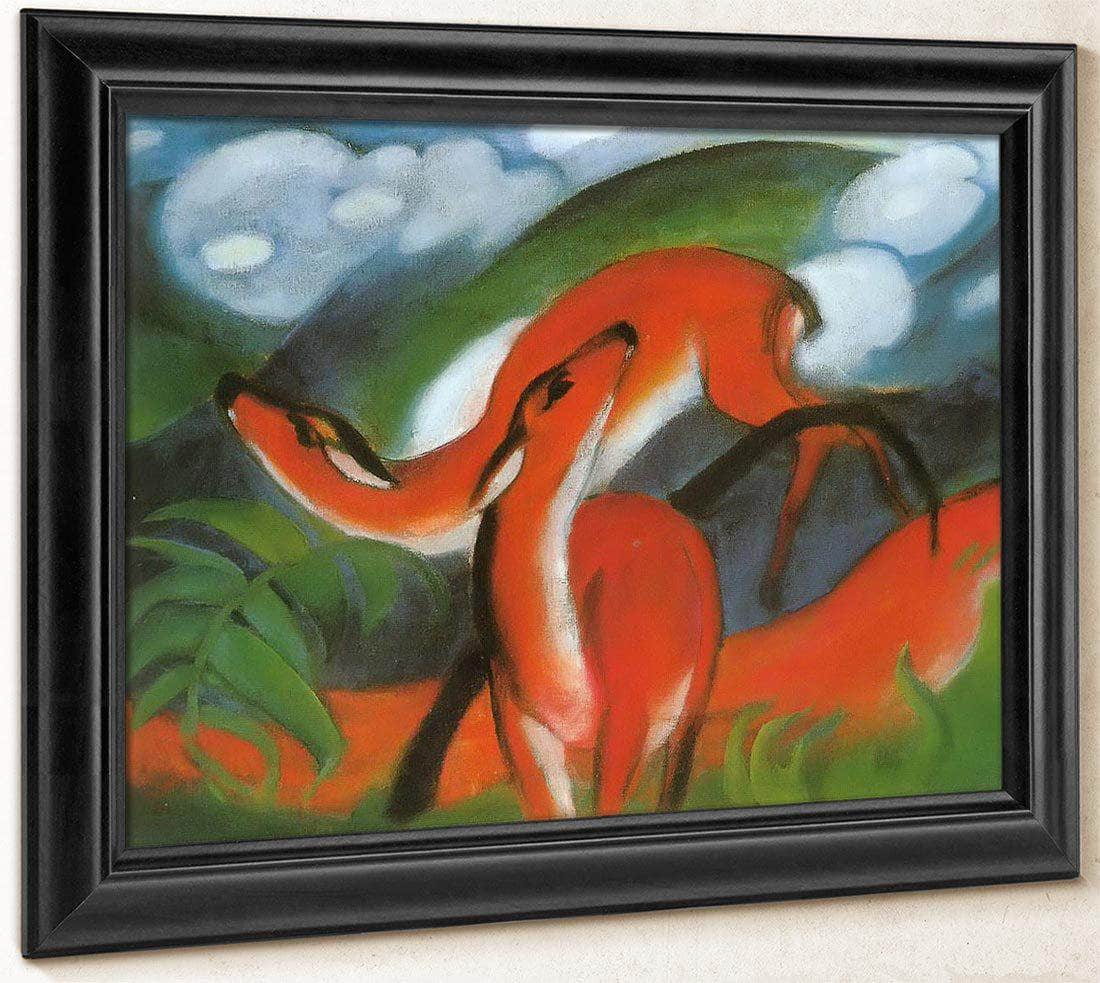 The Red Deer Ii By Franz Marc Fine Art Print