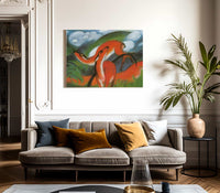 The Red Deer Ii By Franz Marc Fine Art Print