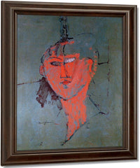 The Red Head By Amedeo Modigliani Fine Art Print