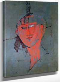 The Red Head By Amedeo Modigliani Fine Art Print