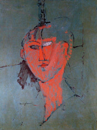 The Red Head By Amedeo Modigliani Fine Art Print