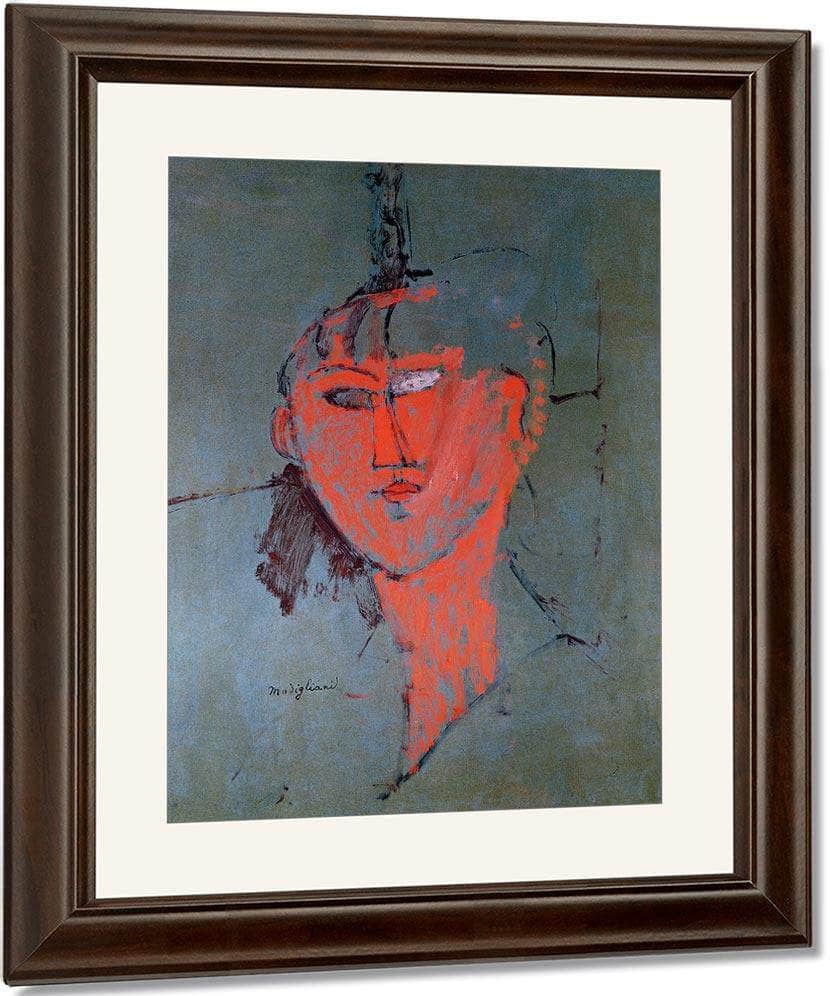 The Red Head By Amedeo Modigliani Fine Art Print