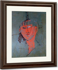The Red Head By Amedeo Modigliani Fine Art Print