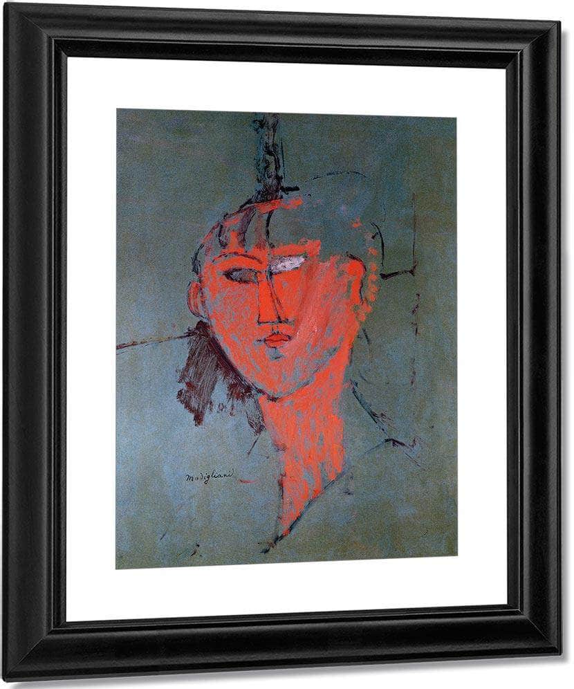 The Red Head By Amedeo Modigliani Fine Art Print