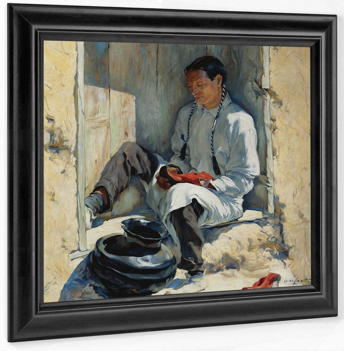 The Red Moccasins By Walter Ufer Fine Art Print