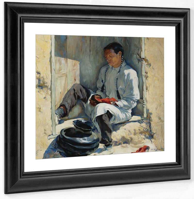 The Red Moccasins By Walter Ufer Fine Art Print