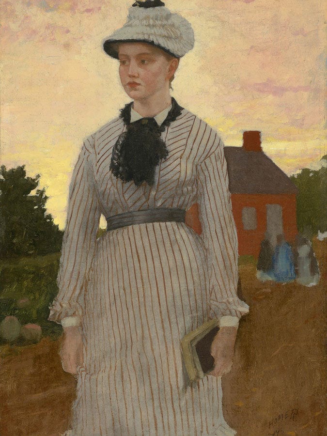 The Red School House By Winslow Homer Fine Art Print