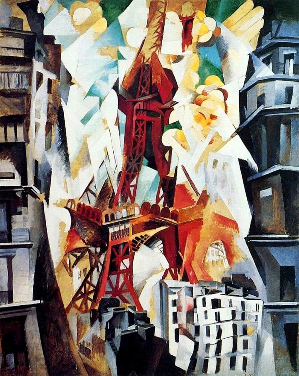 The Red Tower Painting Robert Delaunay Canvas Art Fine Art Print
