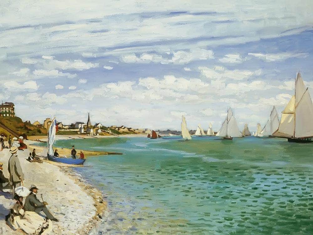 The Regatta At Sainte Adresse By Claude Monet Fine Art Print
