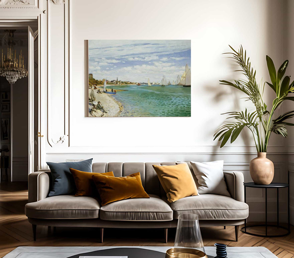 The Regatta At Sainte Adresse By Claude Monet Fine Art Print