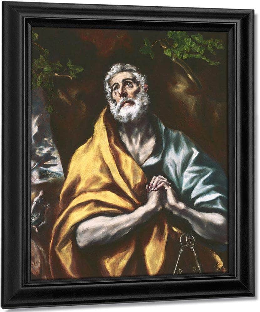The Repentant St. Peter By El Greco Fine Art Print