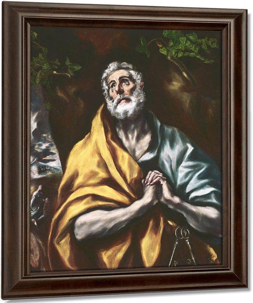 The Repentant St. Peter By El Greco Fine Art Print