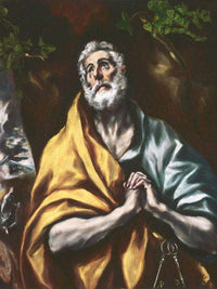 The Repentant St. Peter By El Greco Fine Art Print