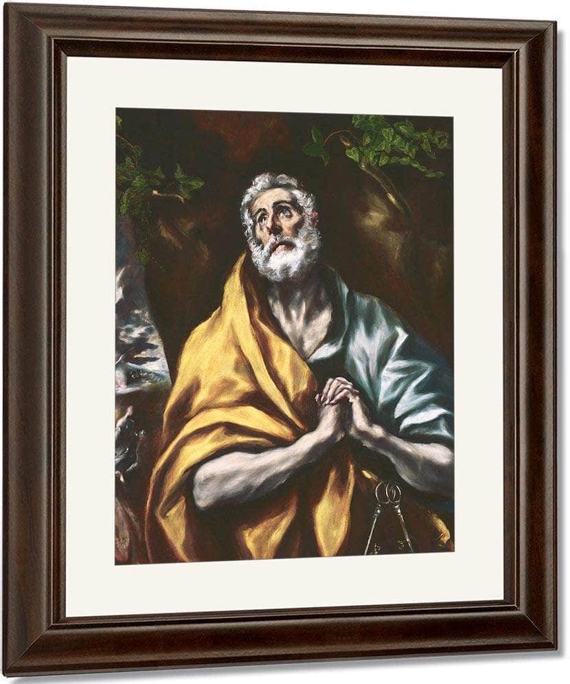 The Repentant St. Peter By El Greco Fine Art Print