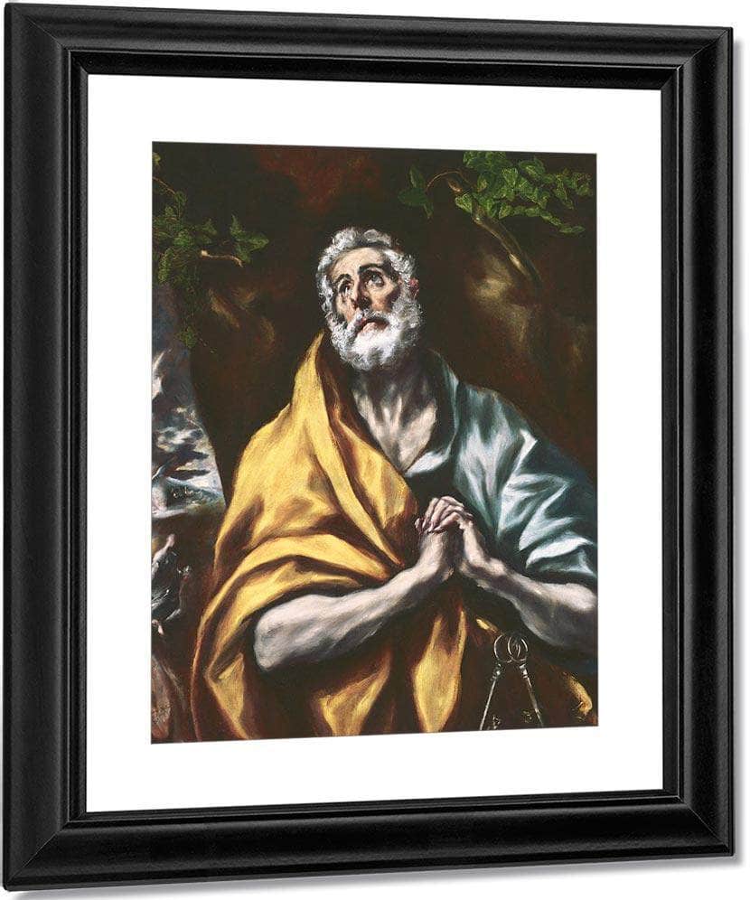 The Repentant St. Peter By El Greco Fine Art Print