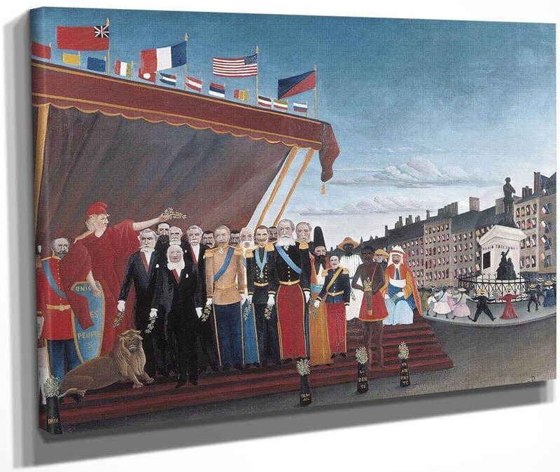 The Representatives Of Foreign Powers Coming To Greet The Republic As A Sign Of Peace By Henri Rousseau Fine Art Print